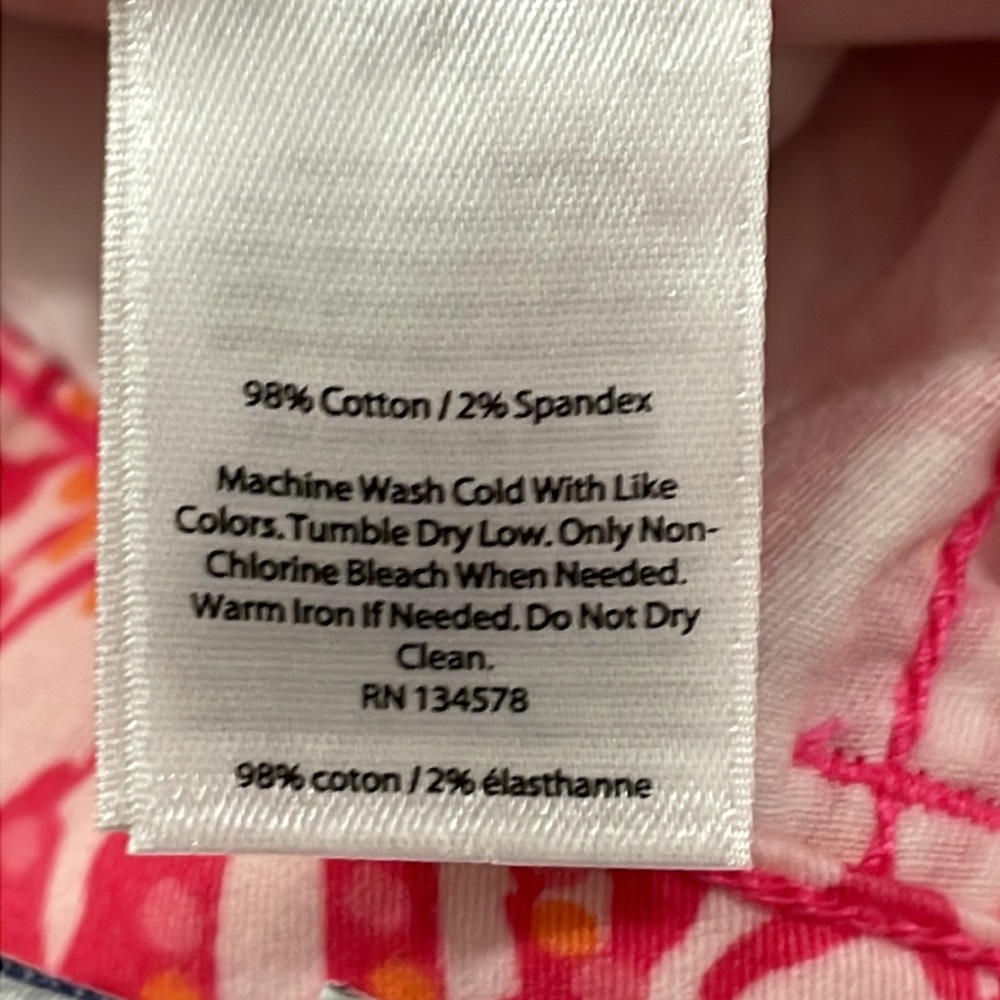 Vineyard Vines Pink and Orange Shell Print Women’s Shorts - Picture 14 of 16
